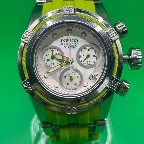 Invicta Reserve Bolt Zeus with Green Band - Picture 1 of 4